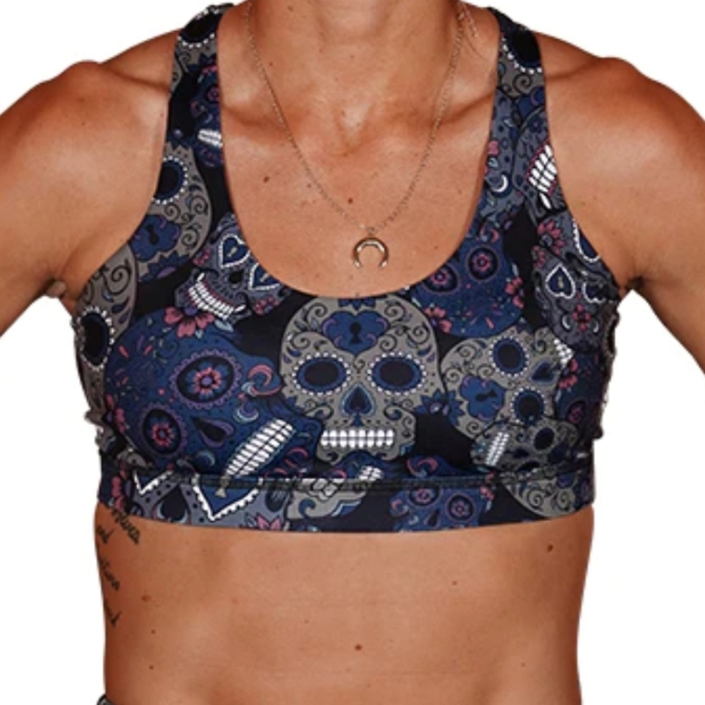 Constantly Varied Gear "Midnight Skulks" sports bra